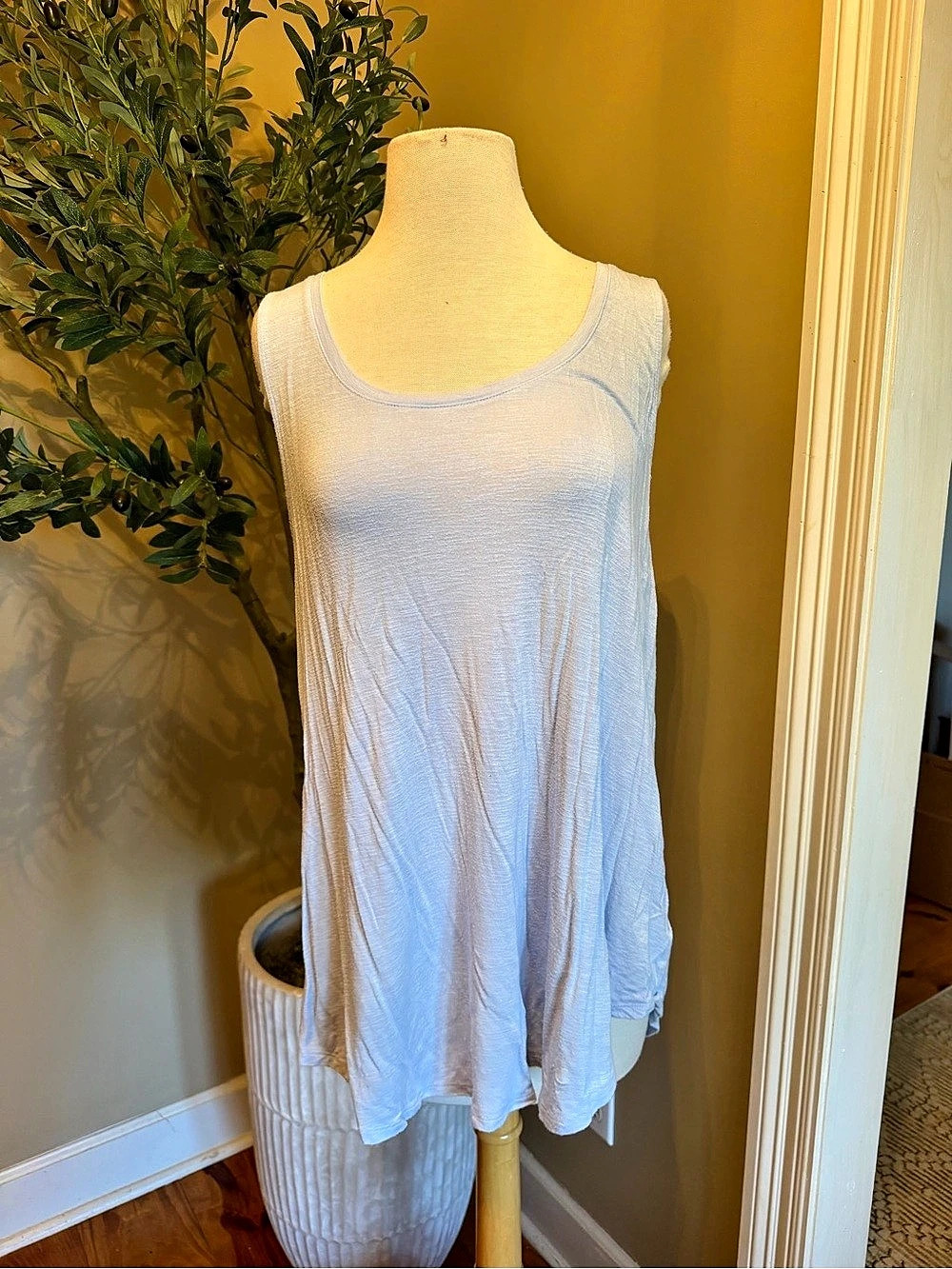 Old Navy Luxe Scoop-Neck Tank Top Blue